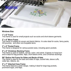 MaggieFrame 6 in 1 Magnetic Hoop for Barudan EFP - Image 4