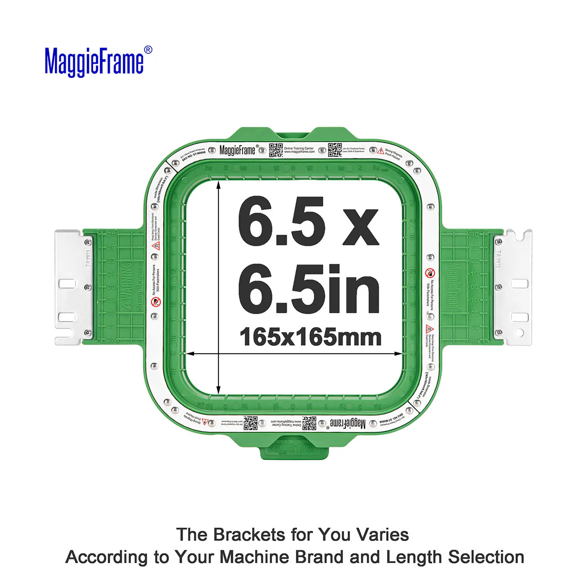MaggieFrame Magnetic Hoop 6.5" | 165x165mm for BAI vision