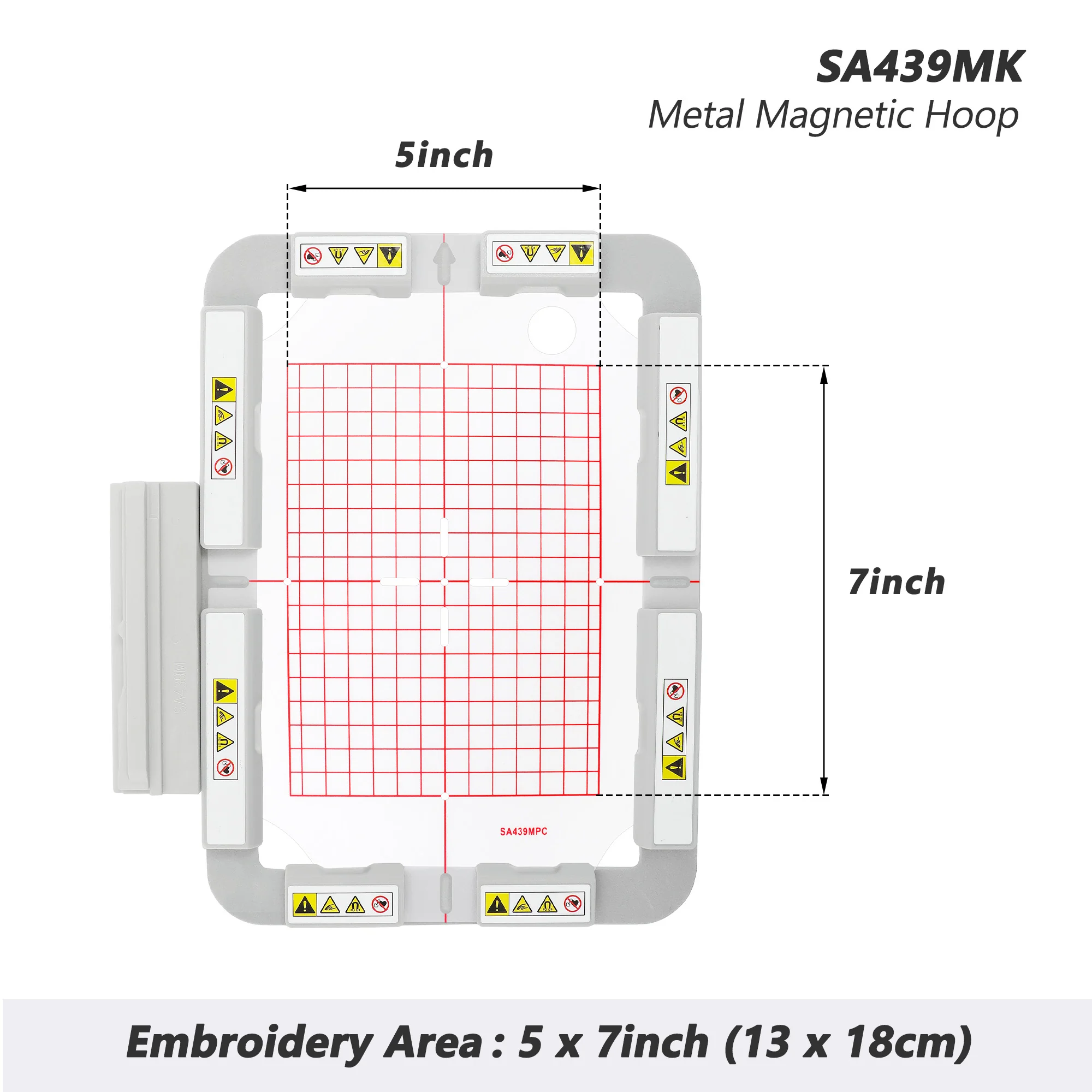 Magnetic Hoop Set for Brother Innovis NQ1700E NQ1600E NQ1400E NQ3600D Dream Machine 2 VE2200 4000D 1500D V7 V5 VM5200 and Babylock, Metal Magnet Embroidery Machine Sash Frames(Square magnet block) - Image 4