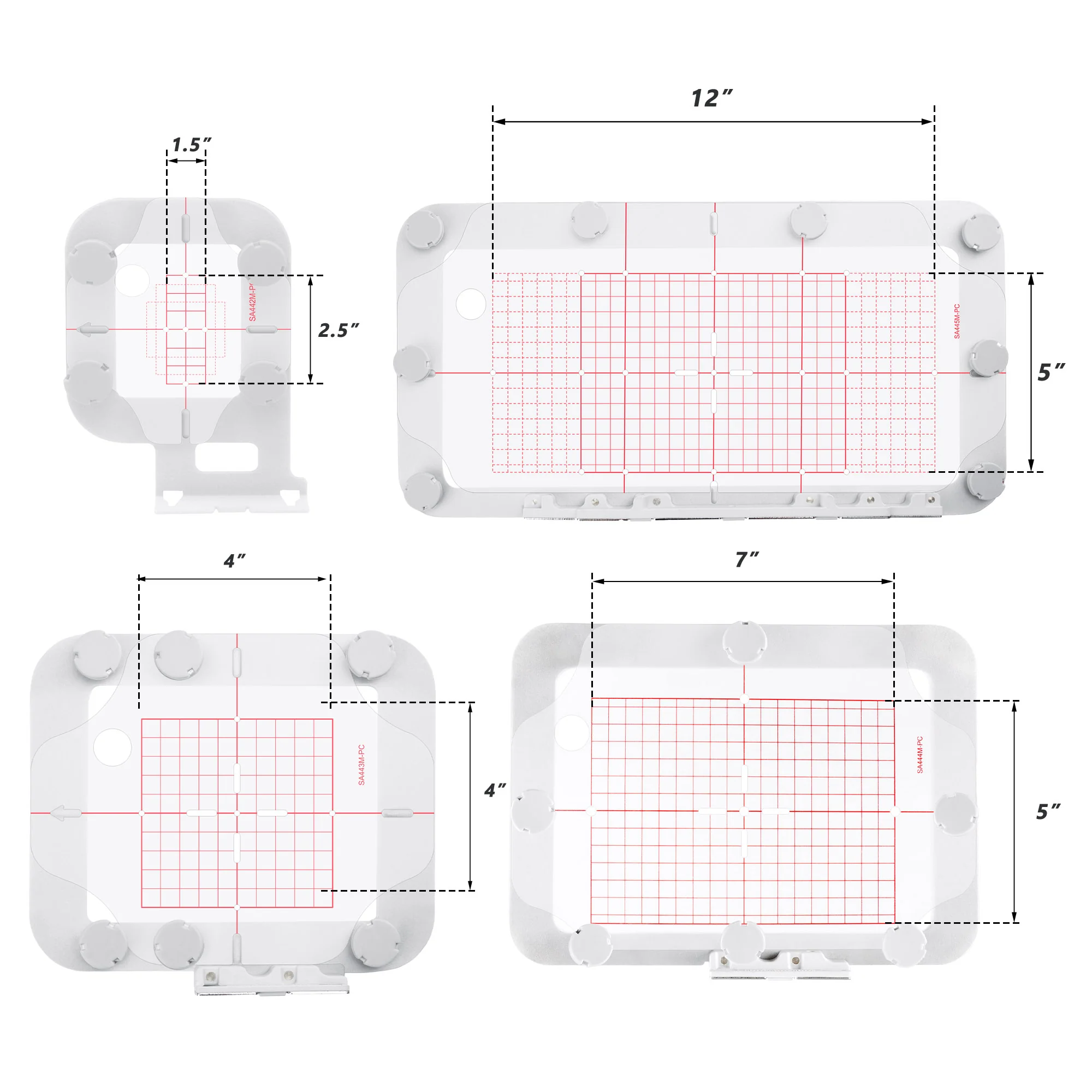 Magnetic Hoop Set for Brother PE800, SE1900, SE2000, PE770, and Babylock Bloom, Metal Magnet Embroidery Machine Sash Frames - Image 12