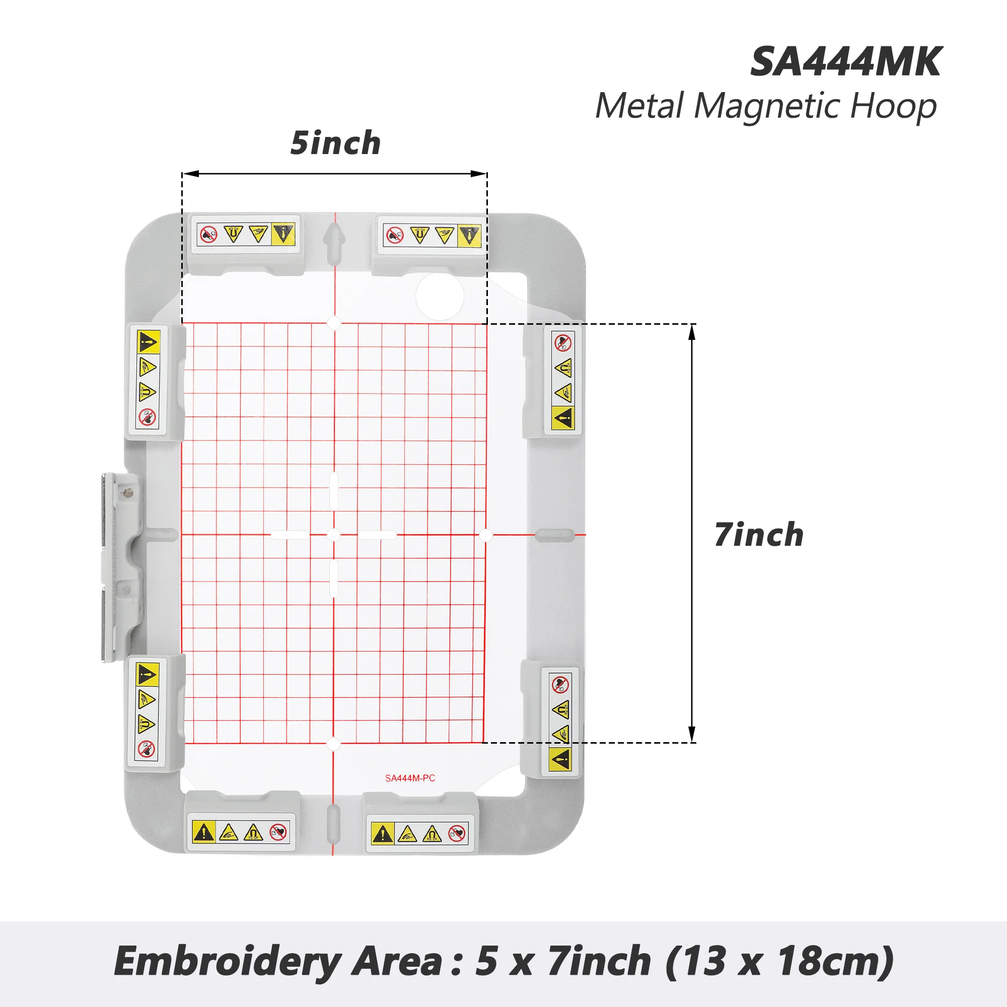Magnetic Hoop Set for Brother PE800, SE1900, SE2000, PE770, and Babylock Bloom, Metal Magnet Embroidery Machine Sash Frames(Square magnet block) - Image 4