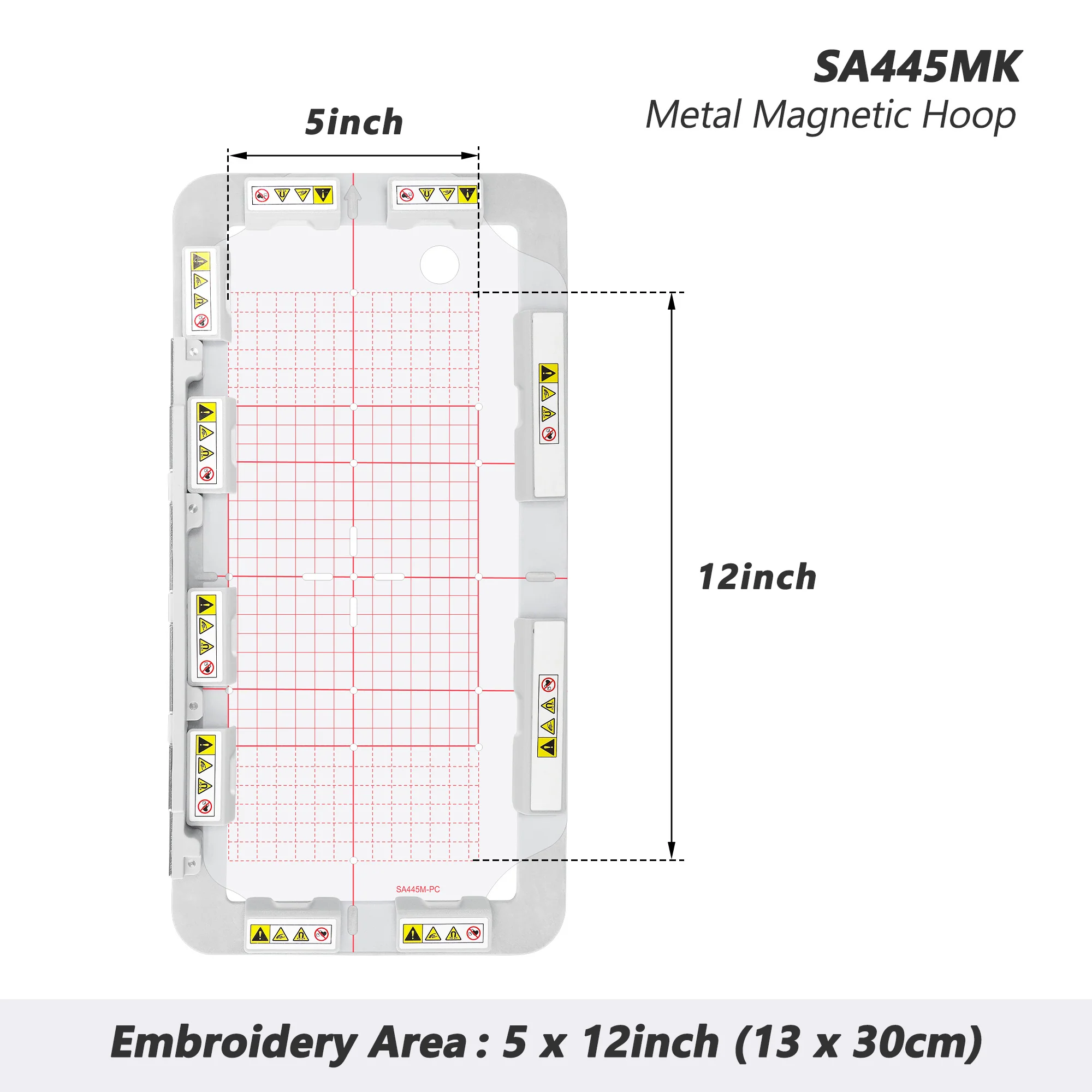 Magnetic Hoop Set for Brother PE800, SE1900, SE2000, PE770, and Babylock Bloom, Metal Magnet Embroidery Machine Sash Frames(Square magnet block) - Image 5