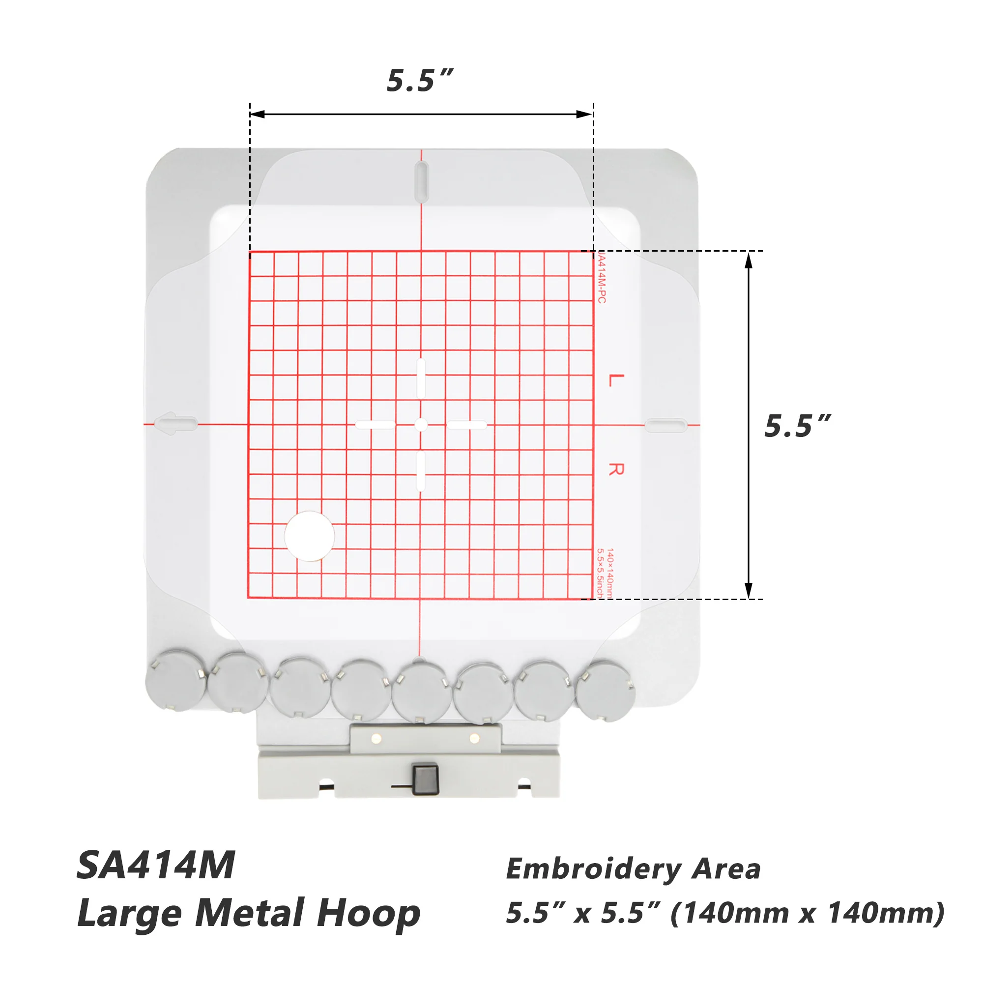 Magnetic Hoop Set for Janome Memory Craft MC500E, MC400E, MC550E, and Elna eXpressive 830, Metal Magnet Embroidery Machine Sash Frames - Image 4