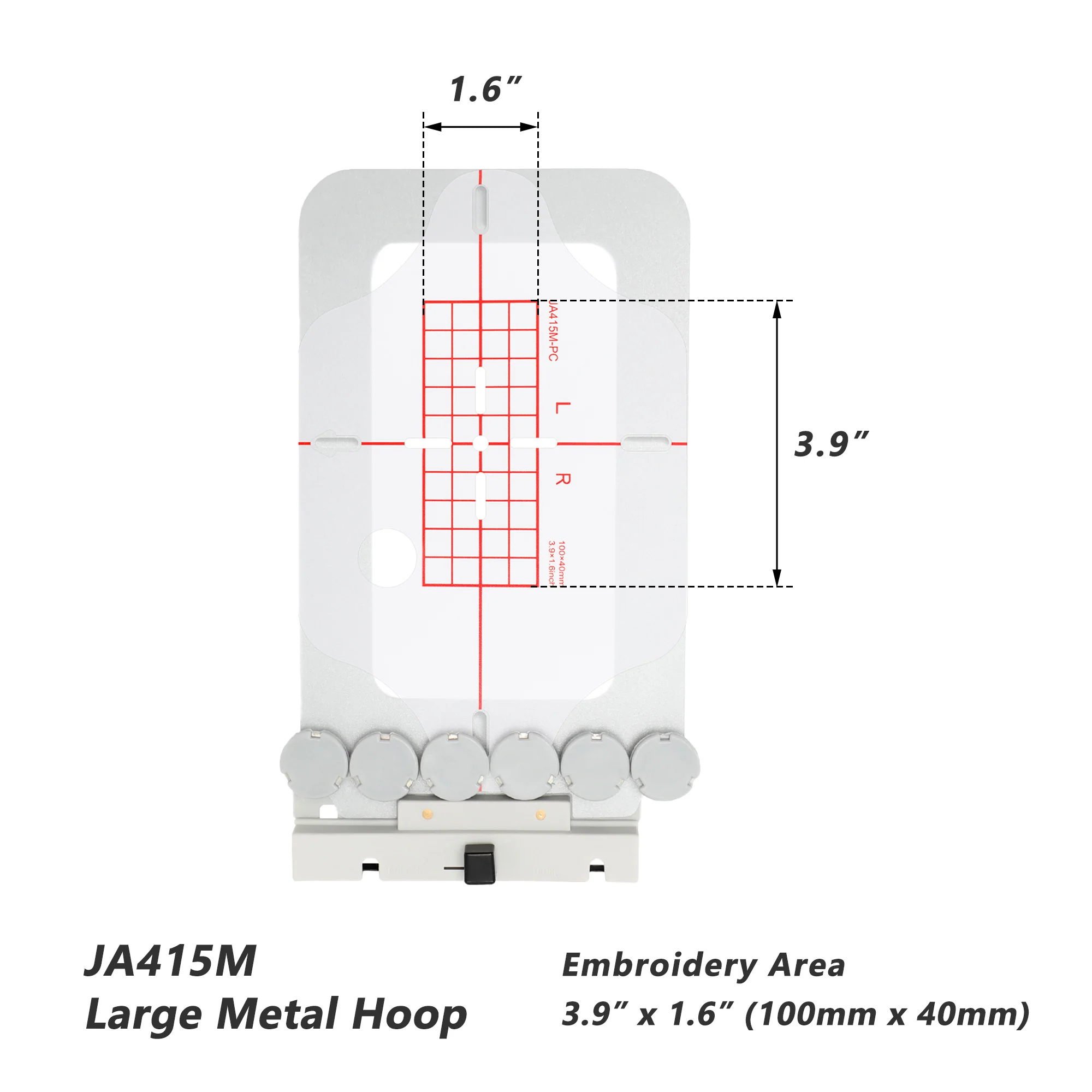 Magnetic Hoop Set for Janome Memory Craft MC500E, MC400E, MC550E, and Elna eXpressive 830, Metal Magnet Embroidery Machine Sash Frames - Image 6