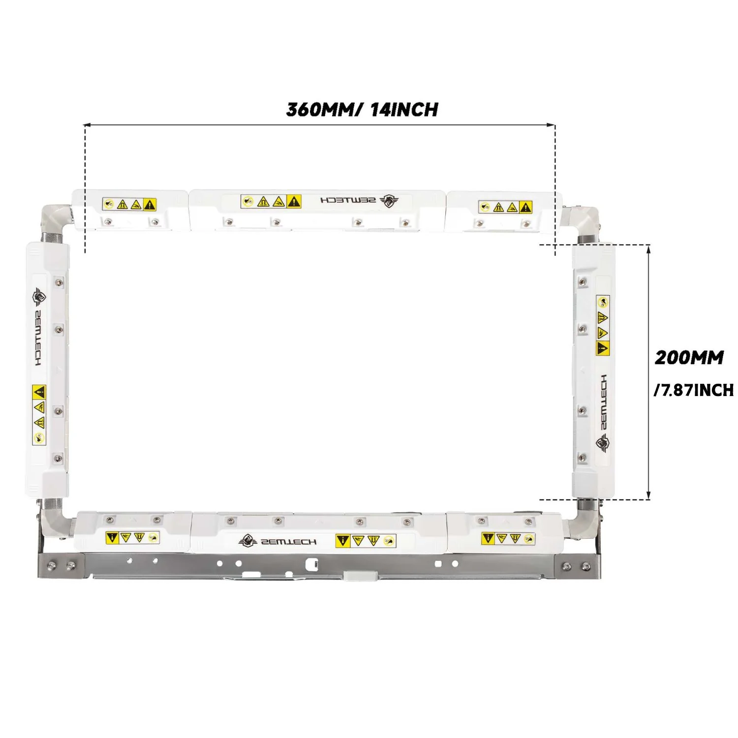 PRMS360 Magnetic Sash Frame (200×360mm / 8×14”)—Magnetic Embroidery Hoop for Brother PR600 PR1000E PR1000 PR655 PRS100 VR